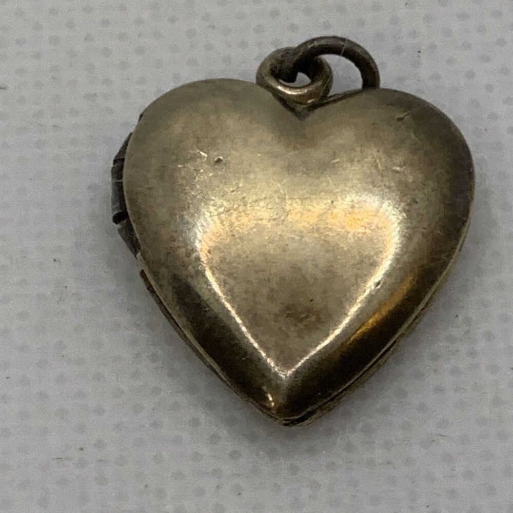 Vintage 10K 1/20 Gold Filled Sterling On Silver Heart Locket
